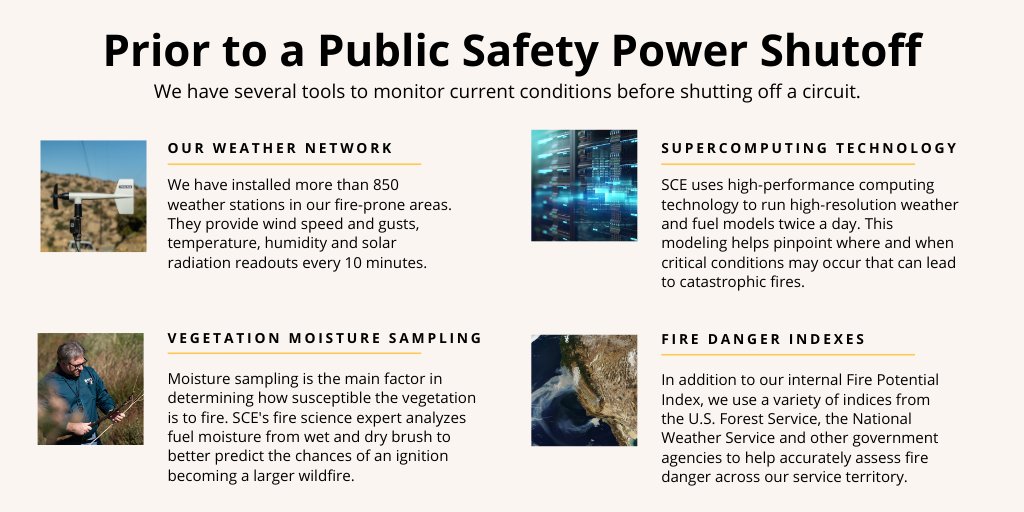 Our number one priority is the safety of customers, employees and communities, and that is why we continue to use PSPS as a part of our wildfire risk mitigation efforts. For more information and how to prepare for a PSPS event, please visit sce.com/psps