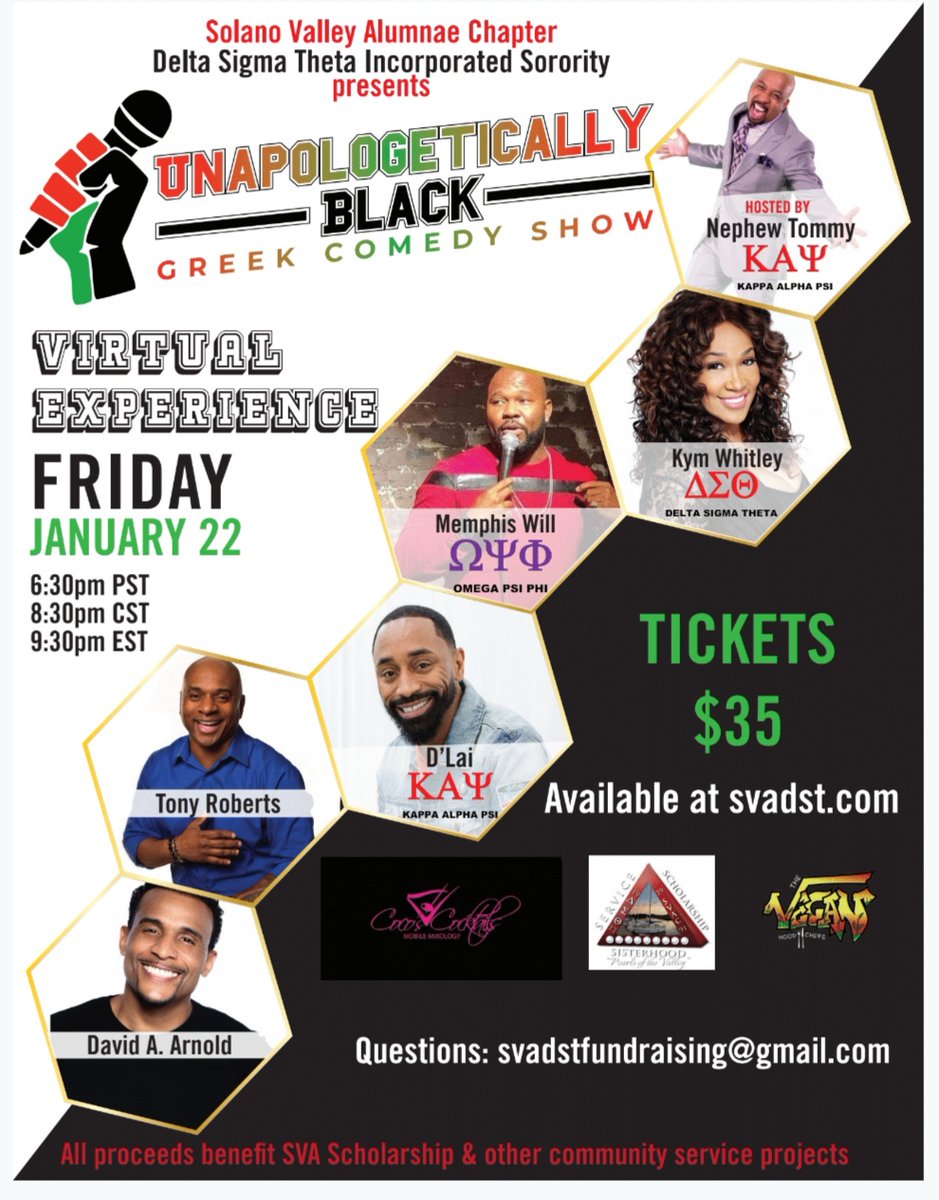 Get your tickets....
svad9show.ticketleap.com/d9comedyshow/