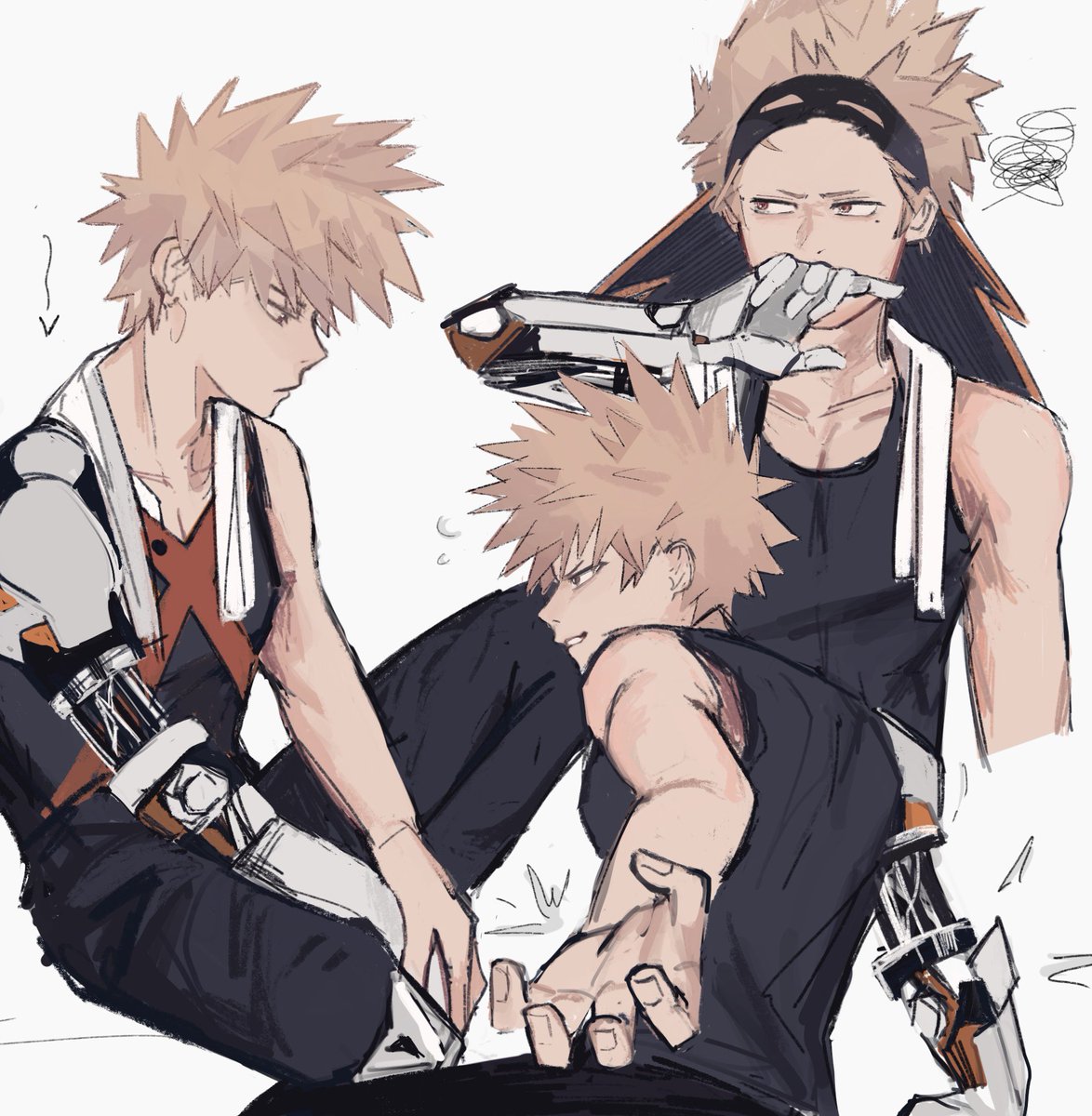 爆豪勝己 「was thinking abt kacchan with a prosthet」|ysa ༄のイラスト