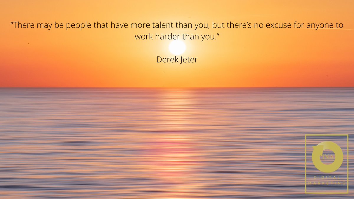 InaDigital's tweet photo. “There may be people that have more talent than you, but there’s no excuse for anyone to work harder than you.”
#inadigitalmarketing 
#IDM
#digitalmarketing
#socialmediaagency
#onlinebusiness
#SocialMediaManagement
#marketingdigital
#contentmarketing https://t.co/XDeRoJm13l