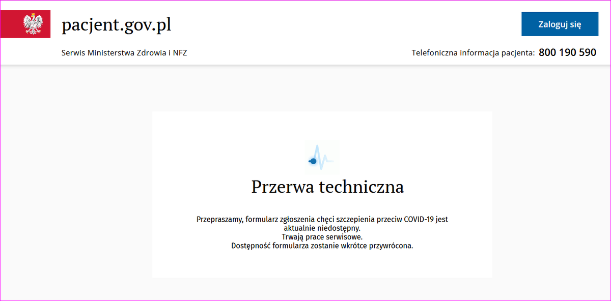 Barbara47370313's tweet photo. @PremierRP @MZ_GOV_PL Przykro mi ale nie da się zgłosić na szczepienie. https://t.co/DmQgk7gq4g