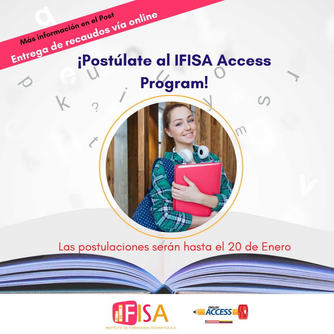 institutoifisa's tweet image. HASTA EL 20 DE ENERO TIENES CHANCE DE POSTULARTE AL #ACCESSPROGRAM. 
.
¡Postúlate! Solo tienes que ir a este link: 
.
docs.google.com/forms/d/e/1FAI…
.
y seguir los pasos que te indican. 
.
.
#AmericanCulture #Becas #English #Estudiantes #Ingles #Caracas #Lecheria #Oportunidad #Venezuela