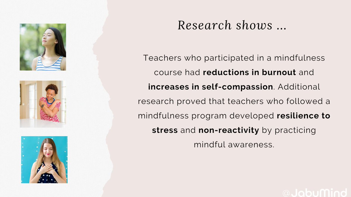 JabuMind's tweet image. Teachers, we are here for you with the JabuMind app—a free mindfulness app designed for teachers. 

#jabumind #teacherlove #consciousteaching
#teachertoolbox  #teacherfriends #teachersrock #mindfulteacher #teachermindfulness  #mindfulnesspractice #mindfulnessinschools