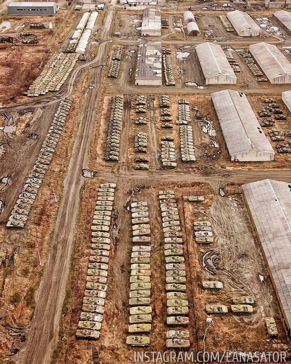 Photos from a Russian military armored vehicle storage facility in the Far East. Plenty of T-62, T-55/54, BMP-1, and BRDM-2, among other equipment. https://www.instagram.com/p/CGrrEKqAnsA/ 