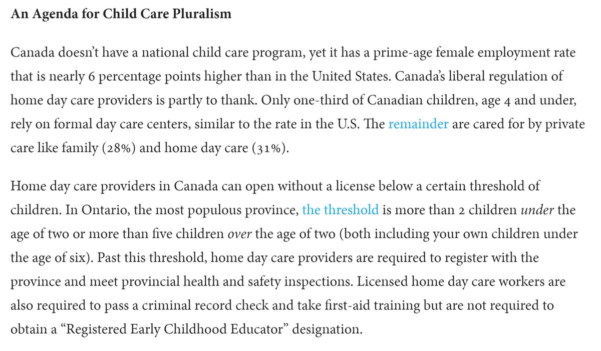 If Biden really wants to expand access to child care, improve affordability, and increase resilience to shocks like Covid, he should embrace what I've called "Child Care Pluralism":Child allowances on the demand side + Liberalize home day care providers. https://ifstudies.org/blog/the-false-promise-of-universal-child-care
