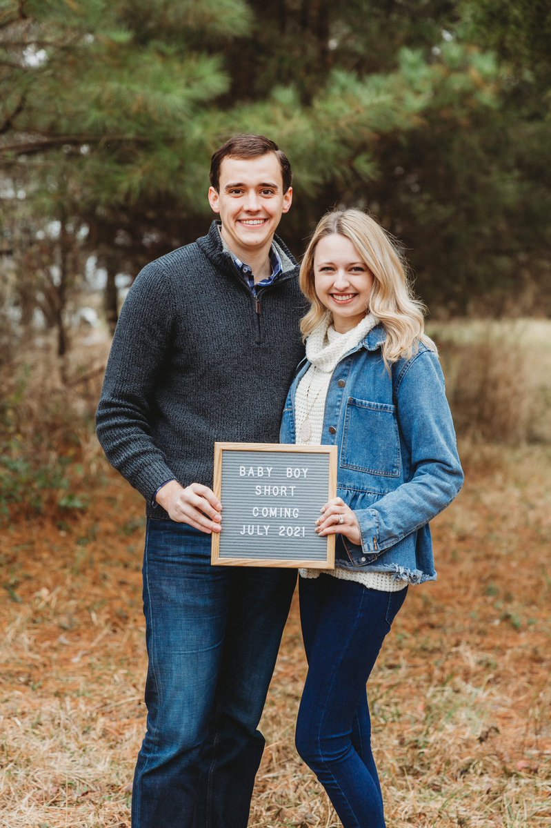 MadisonShort95's tweet photo. So excited to share that Baby Short will be arriving July 2021! We can’t wait to meet our little BOY! 💙 https://t.co/43QaRXeNBo