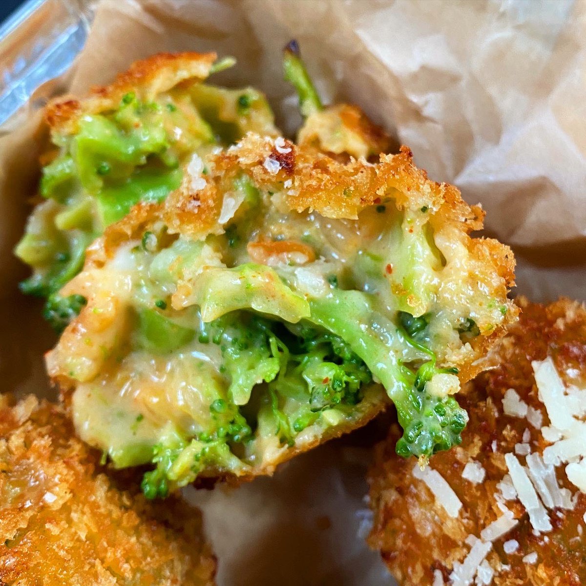 Liholihoclub's tweet photo. Four cheese broccoli katsu - this week only. 6 per order, great to share or eat yourself. Travels well &amp; stores well. Comfort food! 

#lihoathome #getjag #heritagedriven #chefowned https://t.co/xAr8r1KF73