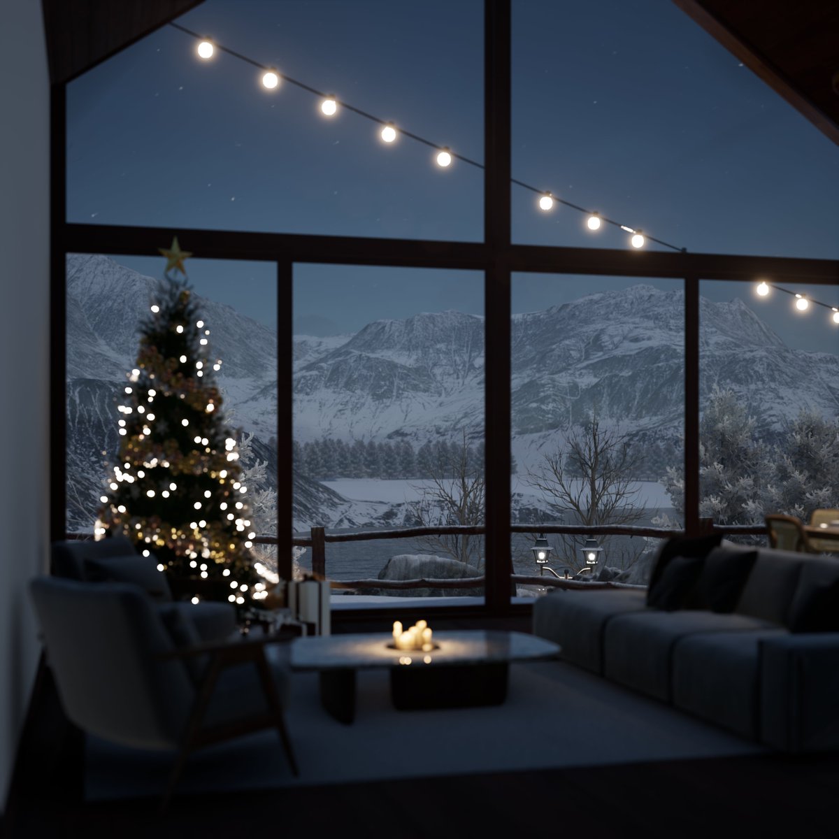 Little preview of my setup for the new <a href="/Twinmotion/">Twinmotion</a> challenge ❄️🎄🎅