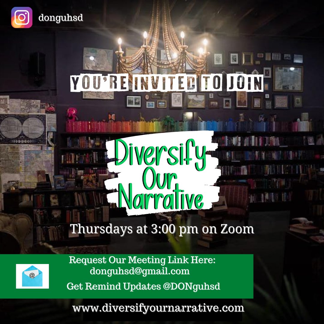 Hey!  Are you interested in diversifying the english curriculum?  Come check out our meetings!  🥳
#guhsd #diversifyournarrative