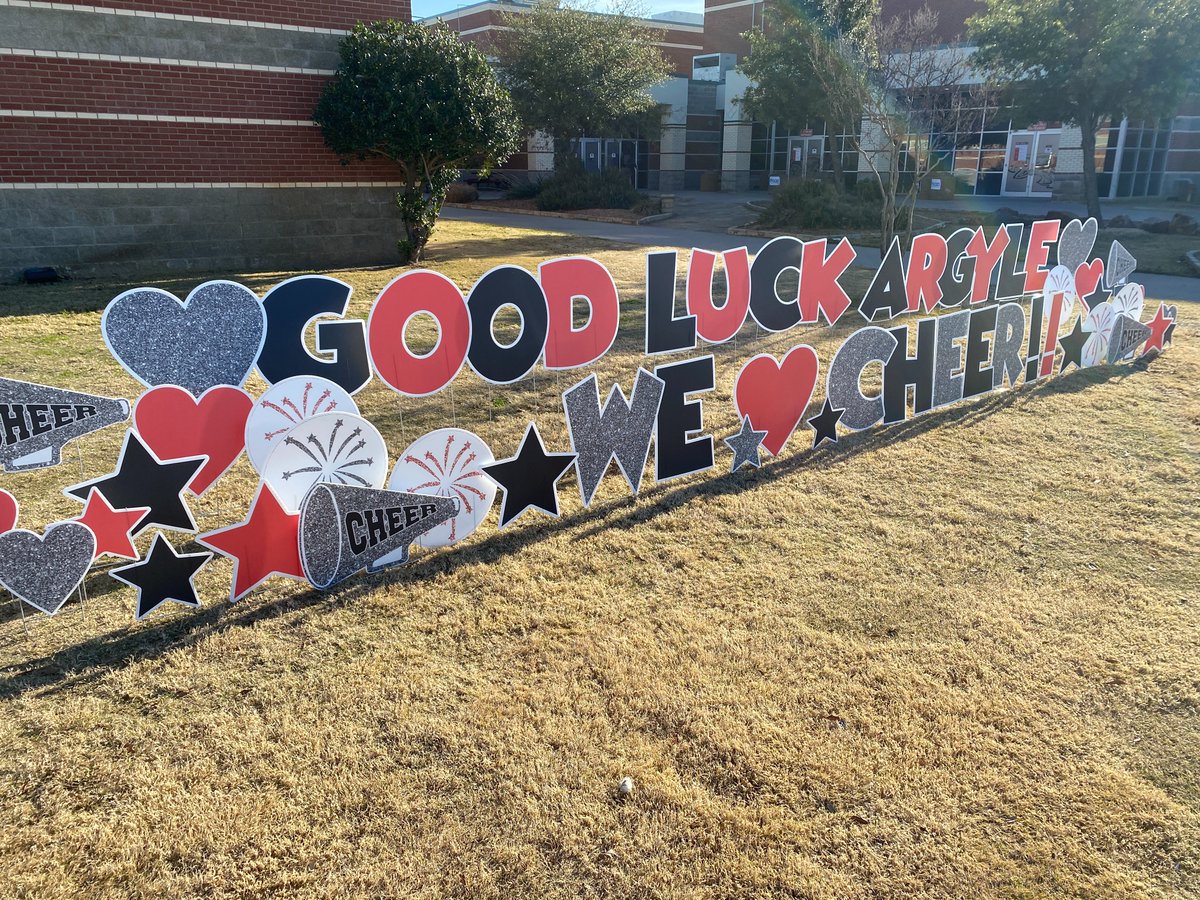 ArgyleISD's tweet photo. Argyle sends its best to @ArgyleCheer as they compete in the UIL State Spirit Championships Friday morning in Fort Worth! The top 20 teams advance to compete in the finals. 

Good luck, we are cheering for you! 🦅 📣

#WeAreArgyle #UILState #ArgyleCheer https://t.co/rv5eSzXRTZ