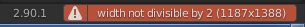 DKuru2's tweet photo. I wonder though why @Blender does not like uneven numbers for the render size...
Maybe the mp4 container or the h264 codec are the limit here? 🤔 (4/2) https://t.co/QGQGBxVSNz