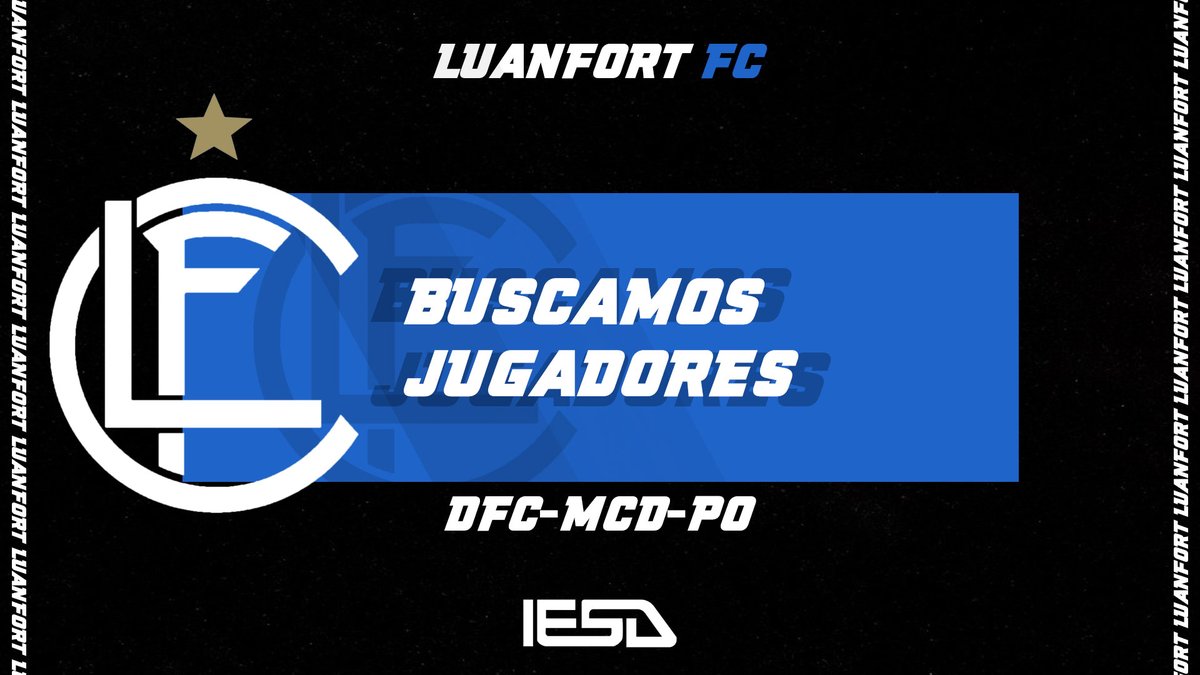 LuanfortFC's tweet photo. SEGUIMOS BUSCANDO JUGADORES

En las siguientes posiciones:
🔷DFC
🔷MCD
🔷PO

Si estas interesado en unirte al equipo, no dudes en hablar al MD📥 https://t.co/cFzi204nhr