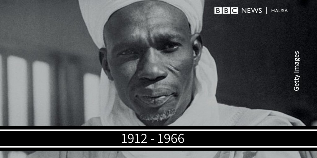 bbchausa's tweet photo. Yau Sir Abubakar Tafawa Balewa ya cika shekara 55 da rasuwa
An kashe shi ne a ranar 15 ga watan Janairun shekarar 1966 a Legas.😭
Wane darasi ne kuke ganin shugabannin zamanin nan ya kamata su koya daga marigayin? https://t.co/bJUVG3pYFI