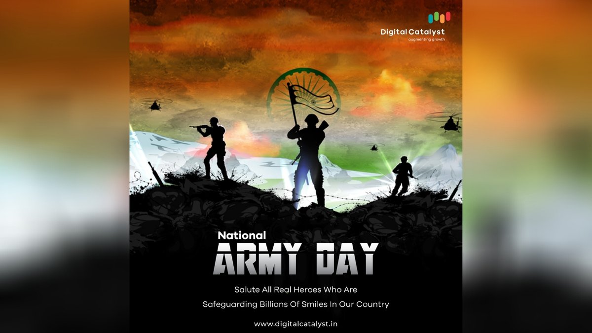 DigiCats_'s tweet photo. Salute all #RealHeroes who are safeguarding billions of SMILES in our country
#NationalArmyDay
#armyday #armyday2021 #happyarmyday #indianarmy #indianarmyday #nationalarmy #india #jawans #indianjawans #safeguarding #soldiers #fighters #indiansoldiers #digitalcatalyst https://t.co/pVyqnjlvsP