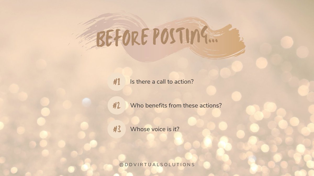 DDVirtual's tweet image. Friendly Reminder:
Think before you click...
How will your audience benefit from your posts? 

#contentideas #socialmedia #feed #smallbusiness #socialmediapost #virtualassistant #virtualassistance #socialmediamarketing #socialmediamanagement