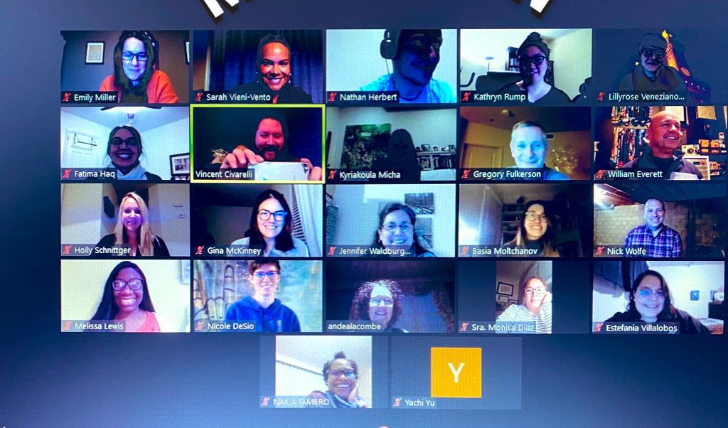 docsvienivento's tweet photo. HIGH FIVES 🙌to @DECTFL for hosting a great session on teacher recruitment! 

Gracias👏to all of our World Language advocates representing #AppoSD 

👏Gina McKinney👏Jen Campbell👏Kalee Rump👏Emily Miller👏Nicole DeSio 🤟

#ASDWorldLanguages https://t.co/g6qli9Ni8E