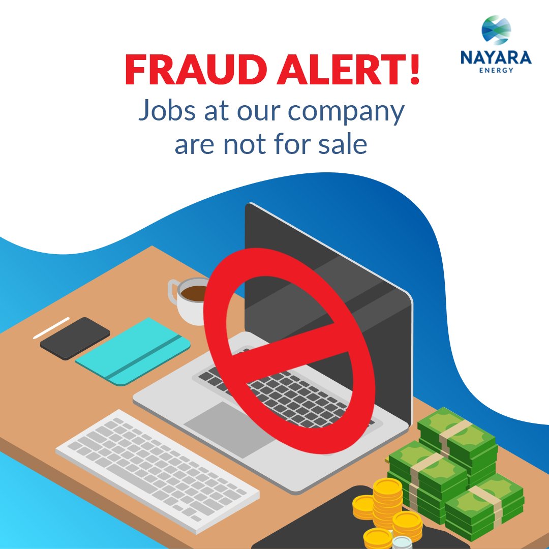 #FraudAlert Some unscrupulous elements have been unlawfully using our brand names and logos and offering jobs in exchange for money. Please do not revert to such solicitations!