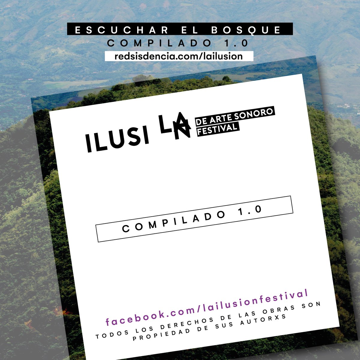 vlahebo's tweet image. Compilado con mas de 2 horas de registros y obras de artistas de todo el mundo, en torno al "Escuchar el bosque".
Producto de la primera edición del festival de arte sonoro @LaIlusionFest 

Acá el compilado más las memorias y otros productos del festival:
redsisdencia.com/lailusion