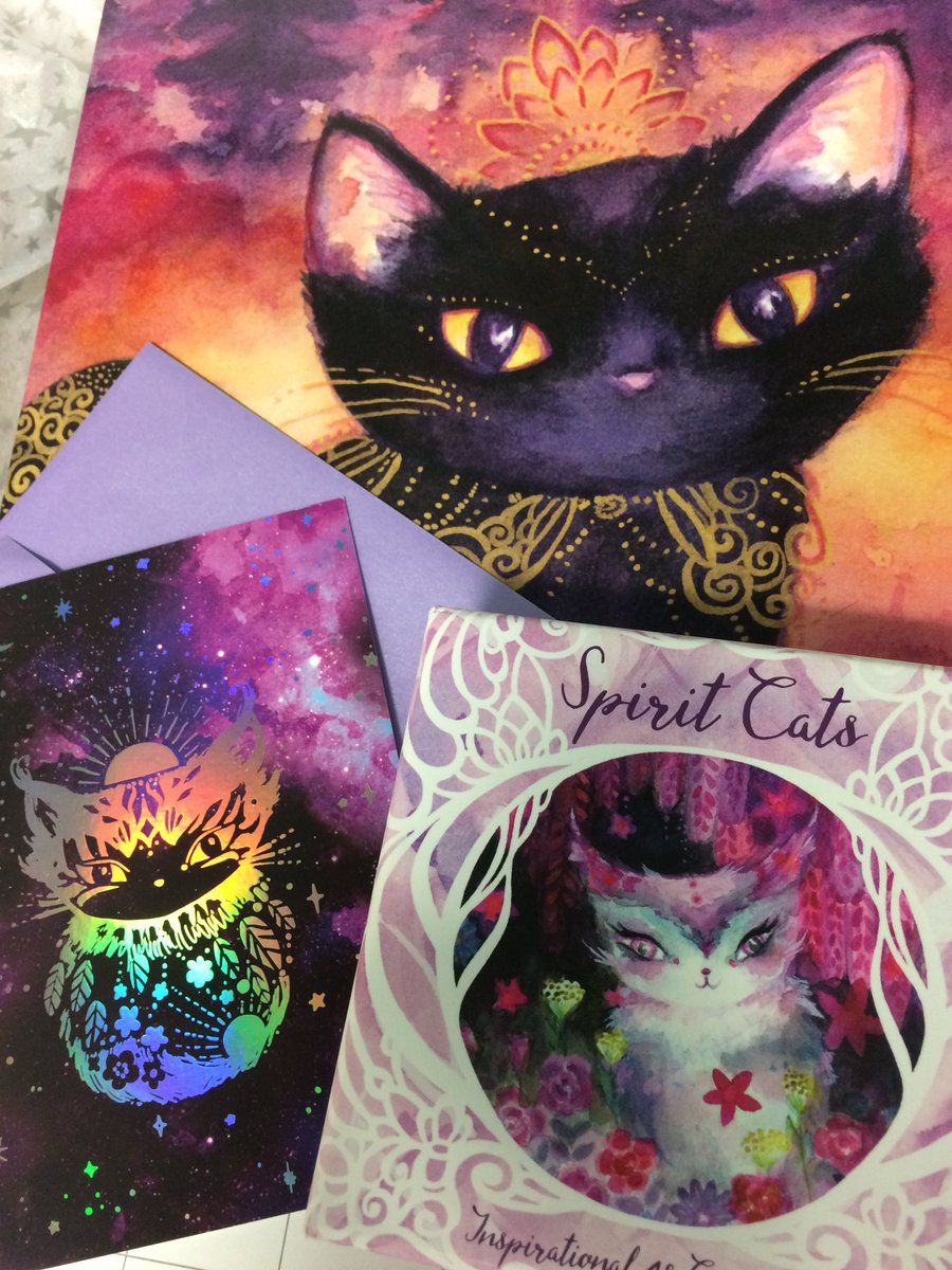 JoannaDeVoe's tweet photo. I got the calendar &amp; the stickers &amp; the oracle deck &amp; am so damn smitten... https://t.co/L5qr2cdpOx @ghostkittenart

RAWR!!! *Spirit Cats* forever...🐈‍⬛💜✨ https://t.co/vjuT0dUOFI