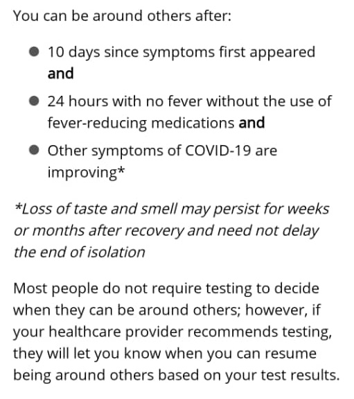 PTPs should NOT be let out during the self-isolation period even when only showing mild symptoms. You never know how the virus can spread, so it is best to avoid contact with anybody at all times. My family is following the rules stated in the picture.