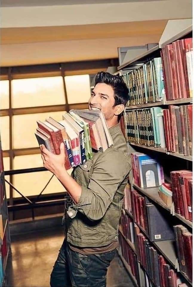 sushant at the library finding new problems to ask the class  #CordialLikeSSR