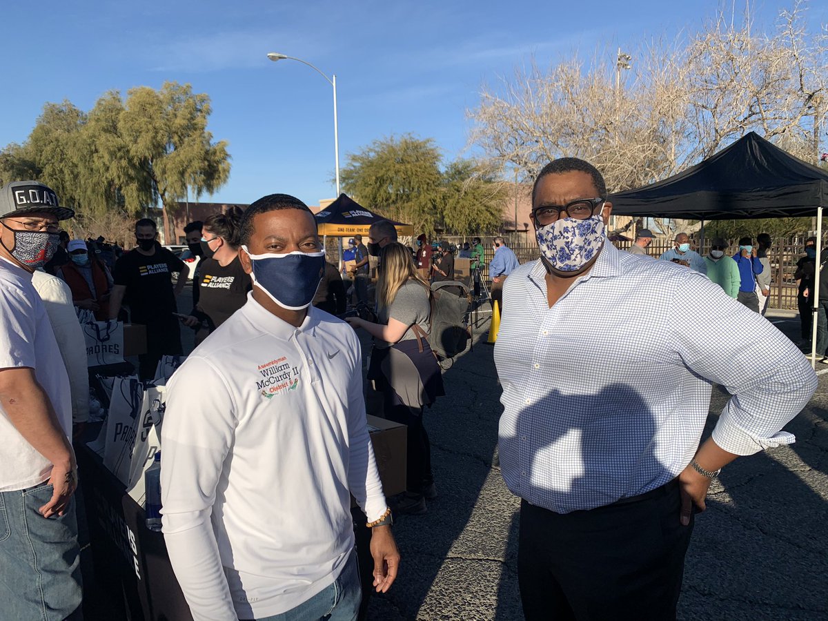 CouncilmanCrear's tweet image. Great end of the day w Comish @WillMcCurdyII, @mlb @Player_Alliance at Doolittle. We gave out free COVID Resources &amp;amp; Baseball Gear. Got a chance to meet Gorman Alum &amp;amp; @Yankees 1st rd pick Austin Wells @wellsius16    #PlayersAlliance #AustinWells #NYYankees #LasVegas #CedricCrear