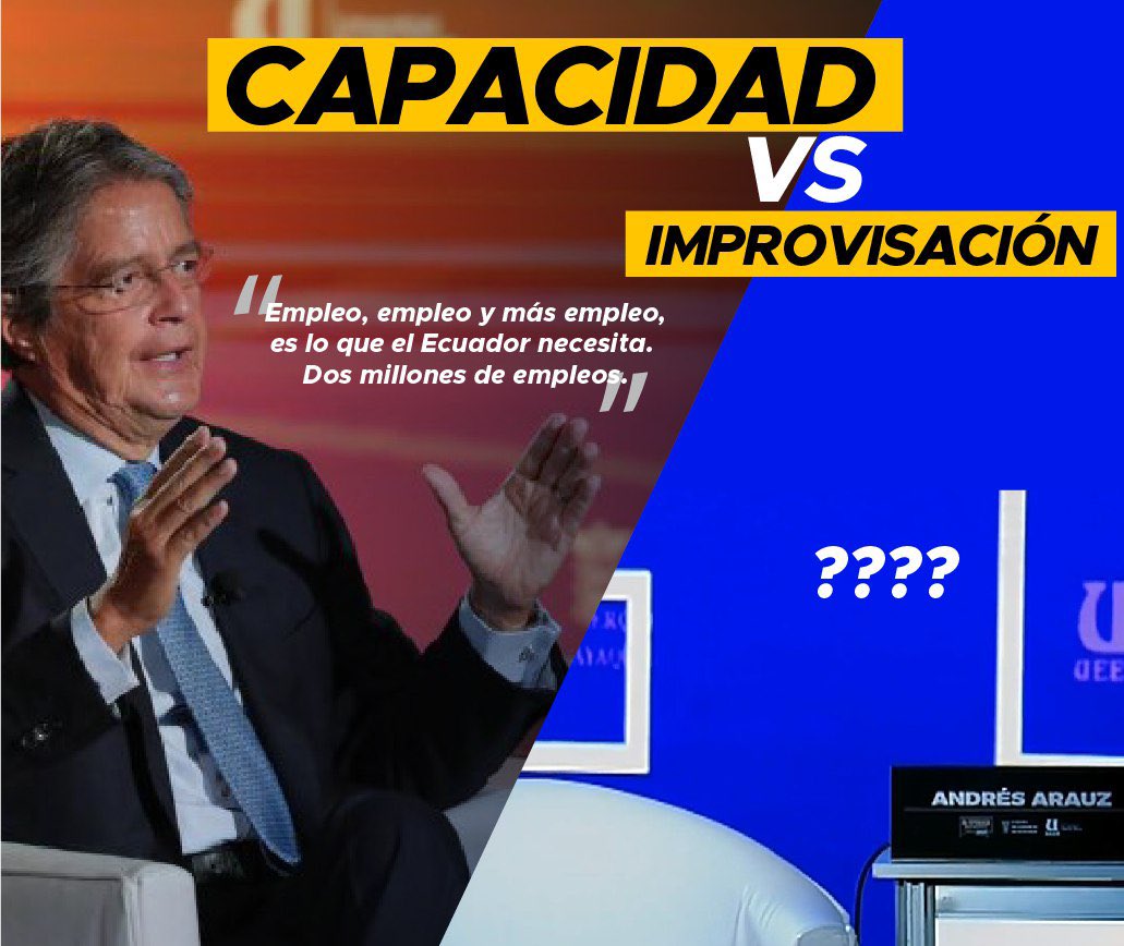 vamosecua's tweet photo. Cuando la capacidad se sobrepone a la incapacidad e improvisación. #ArauzSeAhuevó
#LassoPresidente2021
#ConLassoHayEMPLEO
#DebatePresidencial2021
@ecuarauz https://t.co/Ajm674l77b
