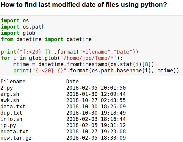 clcoding's tweet photo. How to find last modified date of files using python
#python #pythonquiz #pythoncoding #book #pythonprogramming #pythonsoftware #pythonlearning #clcoding #pythongames #pythonhack #pythonprogram #python3 #pythontricks #pythonlibrary #pythonframeworks https://t.co/iTxFumD45a