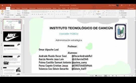 14/01/2021 cuarta clase de #administracionestrategica impartida por el profesor <a href="/omaralpuche/">omar alpuche leal</a> en la exposición de #equiponike