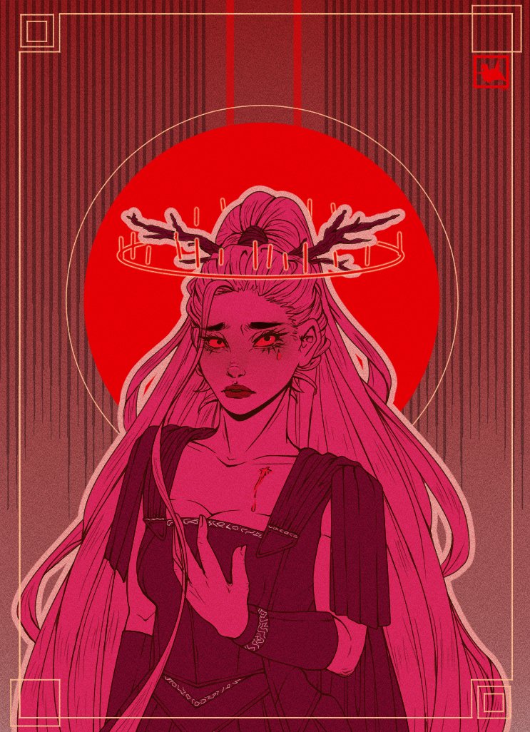 TheReddCrane's tweet photo. I can't believe it took me so long to draw some #loreolympus fanart! Thank you for this beautiful story &amp; characters @used_bandaid 💕
#fanart #persephone https://t.co/xOJhKmduD5