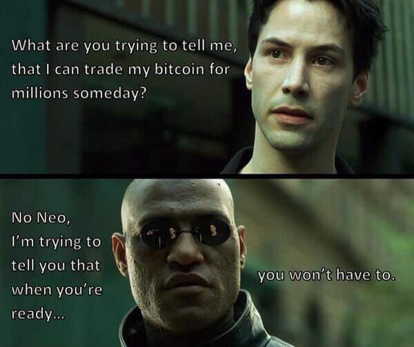 5/ Hence, the following meme.Please DO NOT USE this meme to indefinitely HODL.Price moves in waves. Waves could be multi-year (2013, 2017, 20xx?).Take profits once in a while if that is life changing money for you. #Bitcoin  