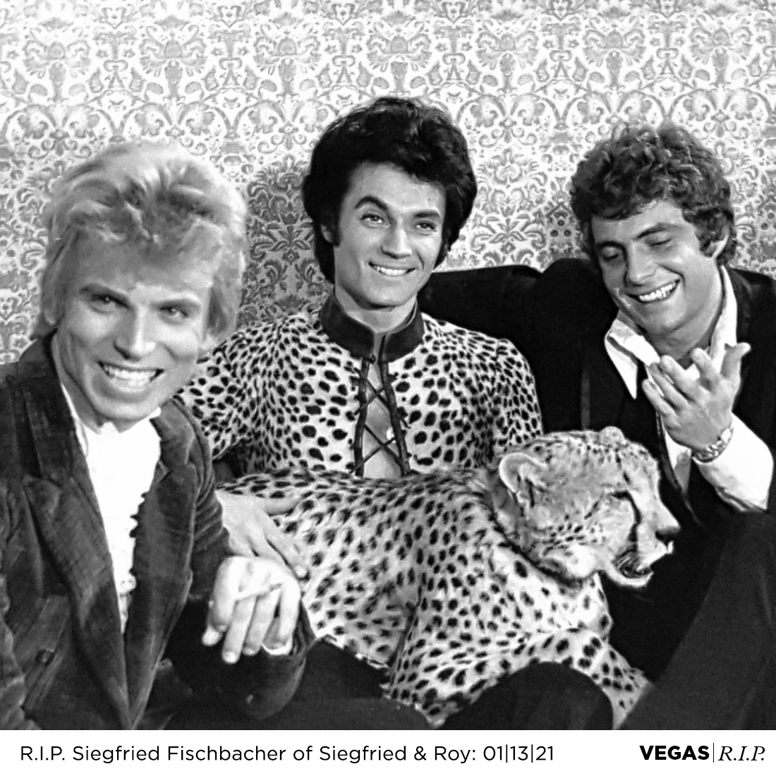 BrianKGillman's tweet photo. Siegfried Fischbacher, one half of the world-renowned act Siegfried & Roy, has died.
#LasVegas #SiegfriedandRoy #Siegried #Showbusiness #RipSiegfried #RIPSiegfriedFischbacher #VintageVegas #VegasIcon #news #blackandwhitephoto #blackandwhitephotography #ClassicVegas https://t.co/SWgNzrGctu
