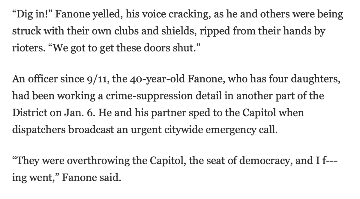 D.C. Metro P.D. Officer Michael Fanone. Defending the seat of democracy. Answered the call in historic fashion.