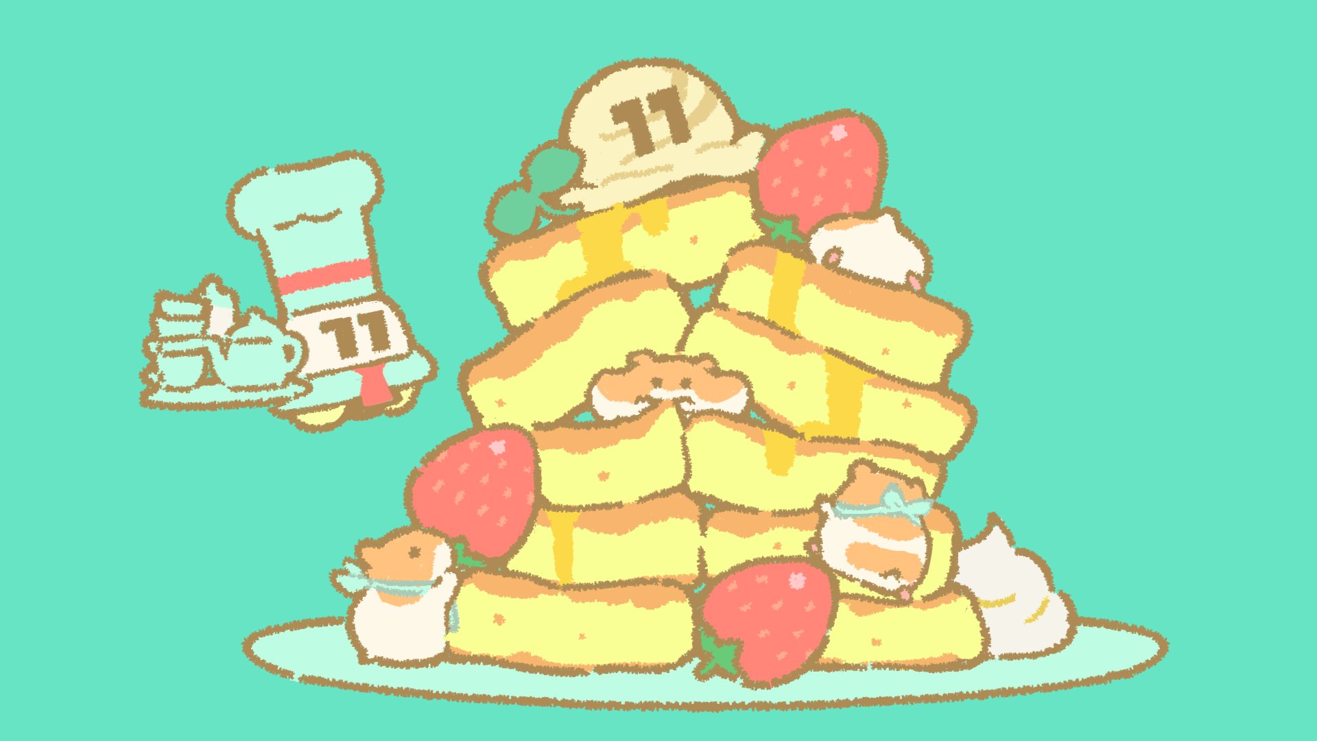 はたらくufo 公式 お皿の上にパンケーキを10枚 イチゴを3つバランスよく そーっと乗せて はい できました 特製 パンケーキ ジョブスキースペシャルれす Nintendo Switch用ダウンロードソフト はたらくufo では かわいいufoがパンケーキの