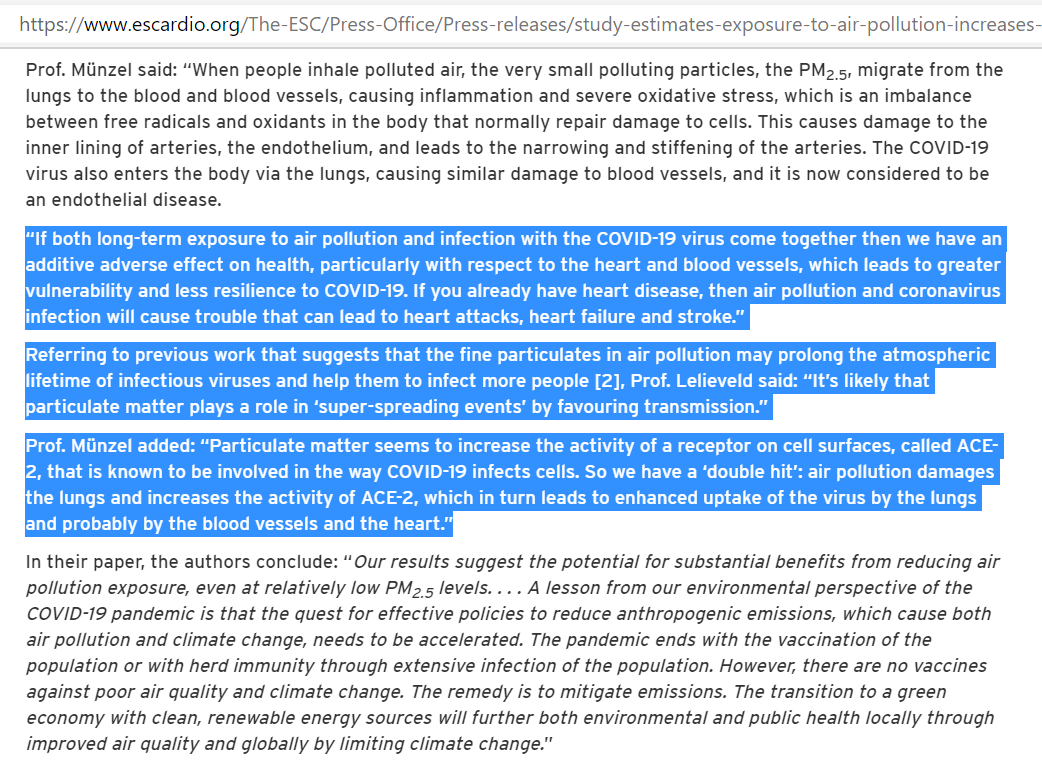 If you live, travel, work on main roads and are regularly exposed to illegal levels of  #airpollution, read this study on  #COVID19 deaths:  https://www.escardio.org/The-ESC/Press-Office/Press-releases/study-estimates-exposure-to-air-pollution-increases-covid-19-deaths-by-15-world  @hold_bag  @personasasa  @NormanC28839418   @ediz1975  @MicheleRagusa6  @KingsHeathLTN  @CowleyLtn  @BBvoice4all  @oneoval_