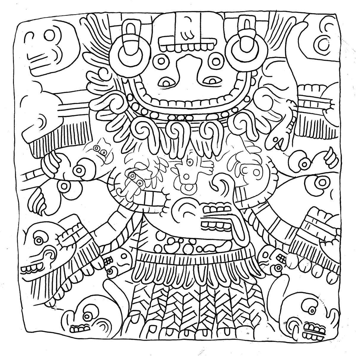AZSSBMP1591 #Tlaltecuhtli #LateImperialStage, image size:1200x1200