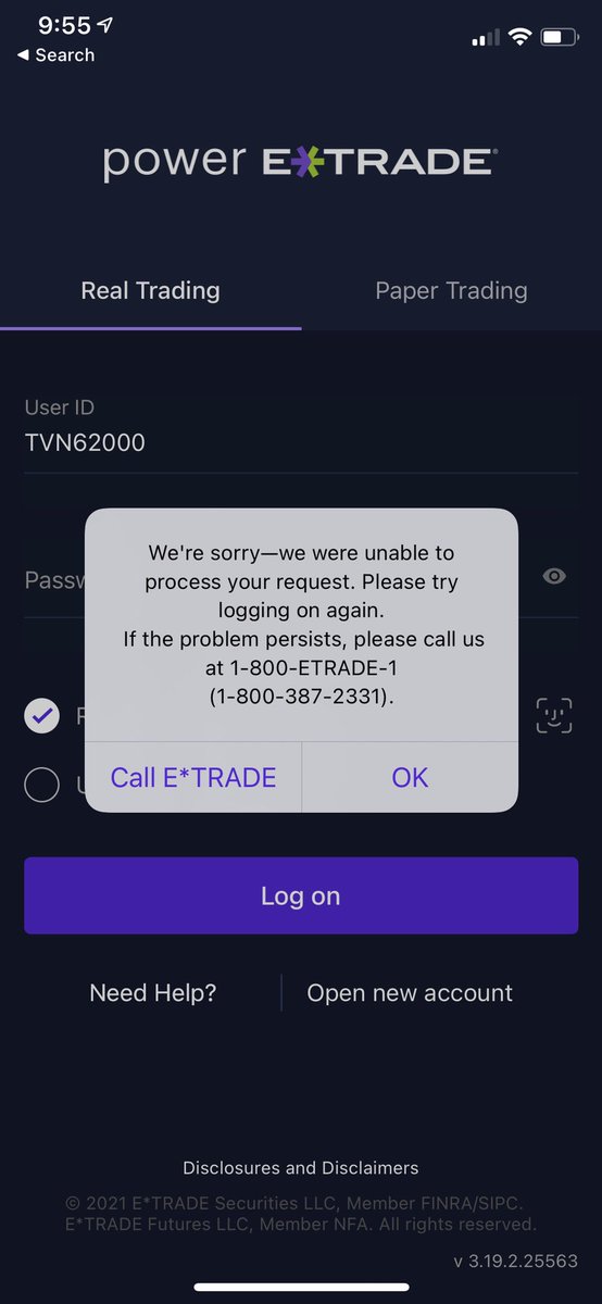 neernoi's tweet photo. @tigerswim78 @etrade Right, they’re down now, they were down this morning from 9:30 to 10, the most important time for trading. It’s been happening since the beginning of the year continuously. Such a BS platform it has become after the merger https://t.co/XSUV5SC6E9