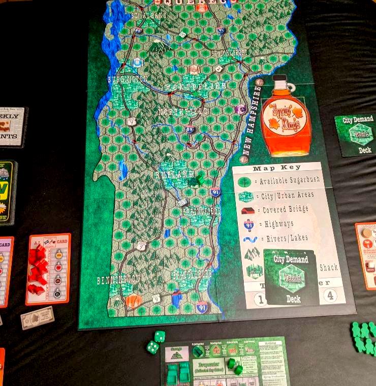 ItsN2L8Games's tweet photo. Our first game, "Syrup Kings" is available now here: https://t.co/StfzBy61JL; Thanks to @thegamecrafter for making it possible! https://t.co/ujzsBQZ7sR