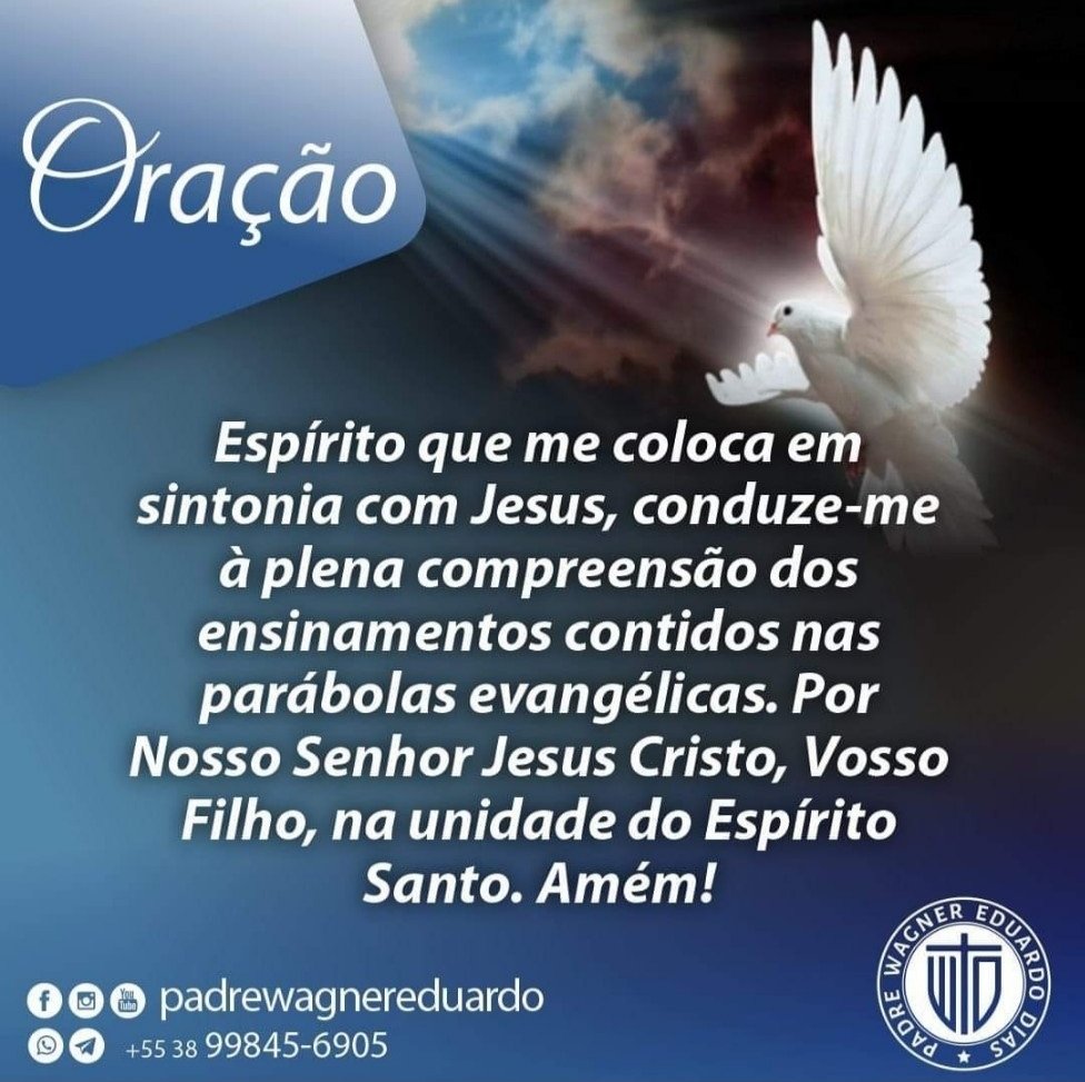 PeWagnerEduardo's tweet photo. #oração #rezar #orar #Espírito #coloca #sintonia #Jesua #conduz #plena #compreensão #ensinamentos #parábola #evangélica
ORAÇÃO:
Dia 14 de janeiro de 2021 https://t.co/jzz3bijth1