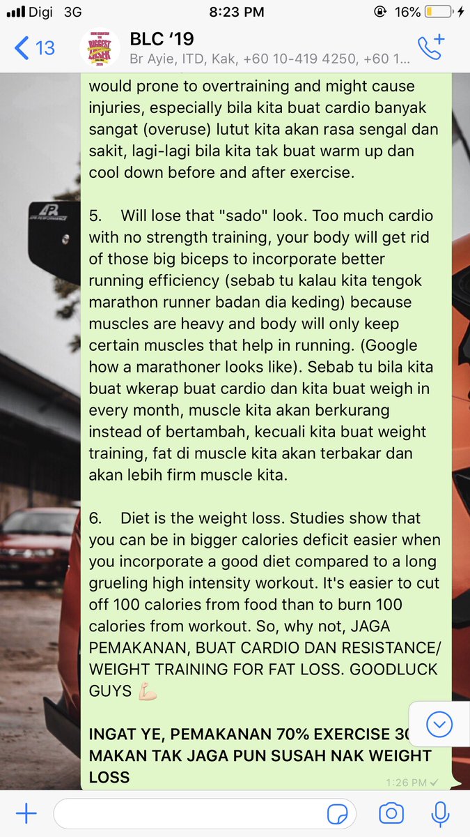 aku pernah handle program weight loss for 2 years dan banyak je benda yang aku dengar yang tak betul orang ajar kat gym dan aku cuba spread awareness pasal apa yang betul dan tak. ni for those yang do cardio tapi tak kurus-kurus, ada lagi aku explain tapi kat phone lama.