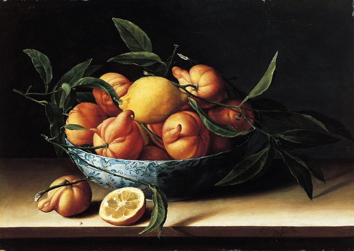 PP_Rubens's tweet image. Global early modern: Curaçao oranges in a Chinese bowl, 1634, by Louise Moillon of Paris. Today has been her day.
