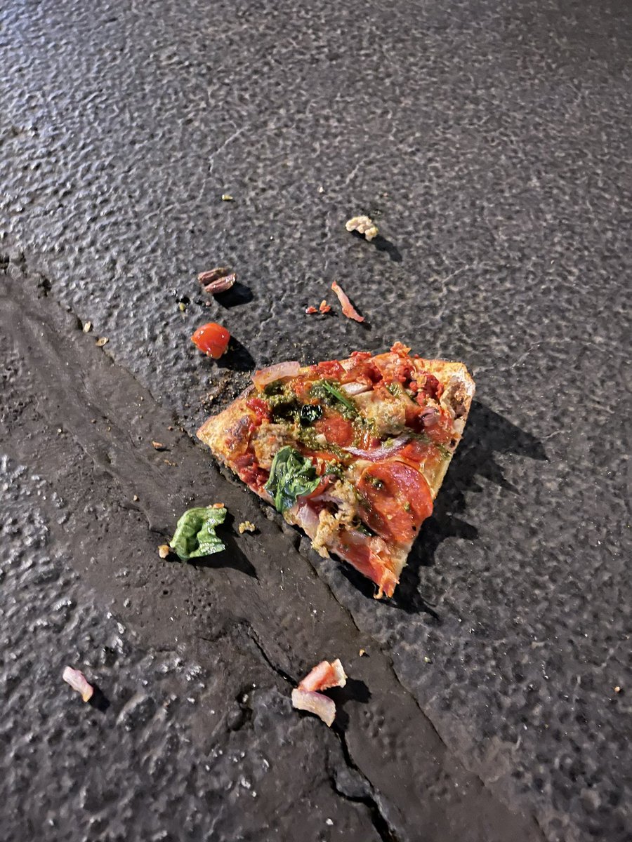 garfbarfbby's tweet photo. My friend dropped his pizza today https://t.co/jw1DWpY7ox