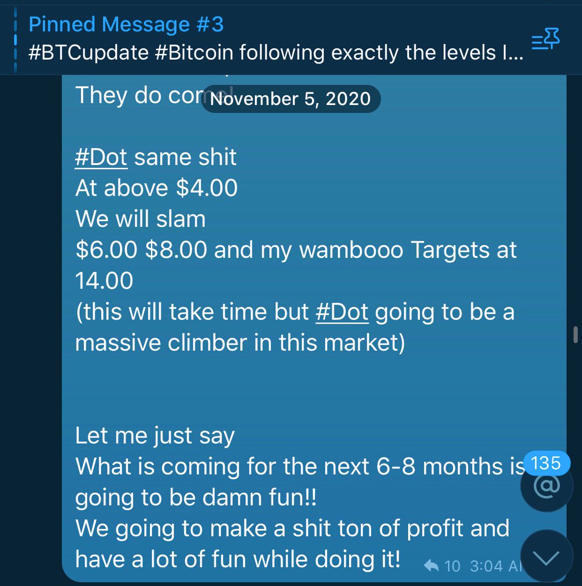 CryptoInfo_2017's tweet photo. #DOT against #USDT gave it @coinwhisperers over and over that $14.00 was ultimate #Wambooooo 🎯
(Nobody was giving $14.00 usd at $3.00+, only 🙋🏻♂️🙋🏻♂️
And said could be by end of year, only 13ish days late! 🤣🤣
#CryptoSignals #Crypto #AltSlayer $DOT $USDT #BTC https://t.co/qqW011mxXn