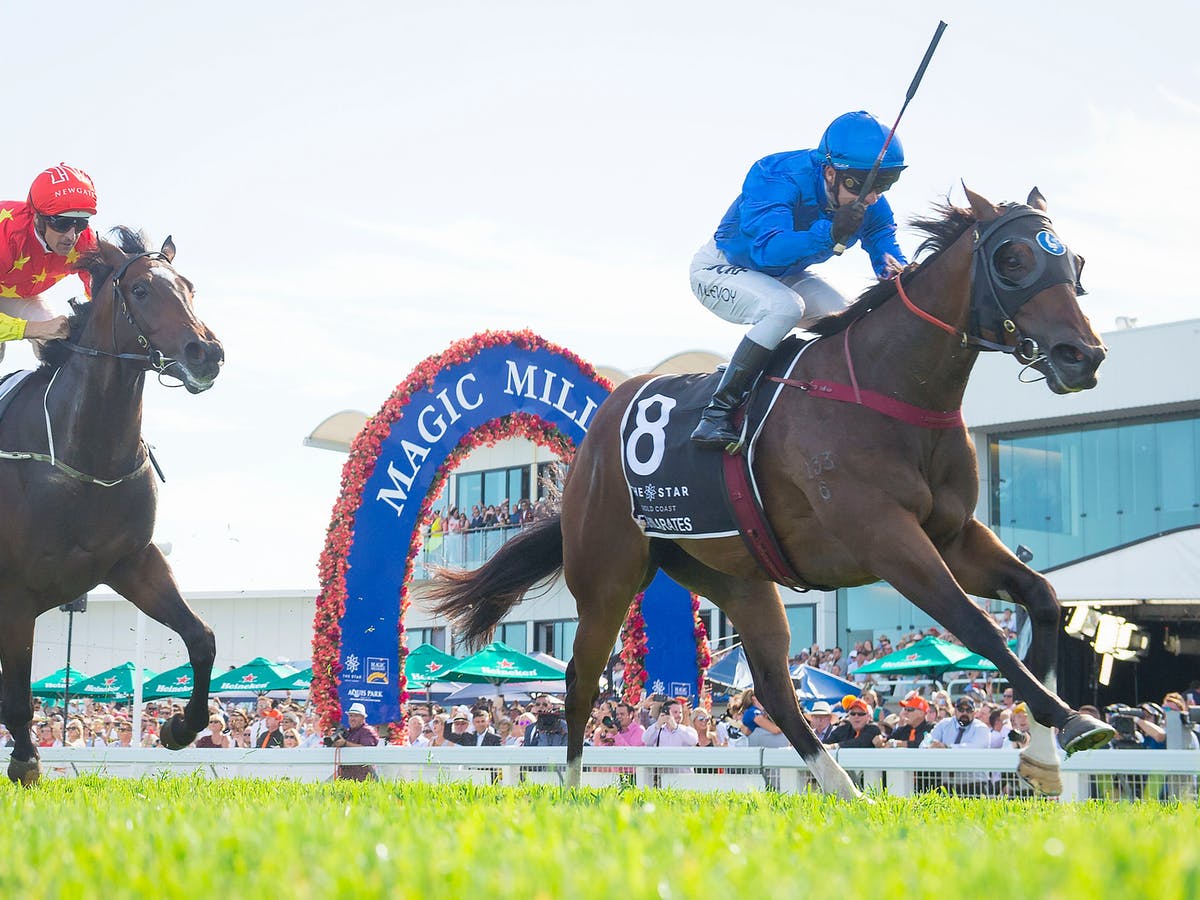 winningedgebets's tweet image. It's Magic Millions Day from the Gold Coast tomorrow &amp;amp; we're giving you the chance to score a free monthly subscription to a #WinningEdge service of your choice if you can tip the winner of the 2YO Classic &amp;amp; 3YO Guineas.

Simply like &amp;amp; RT this post + comment with your tips.