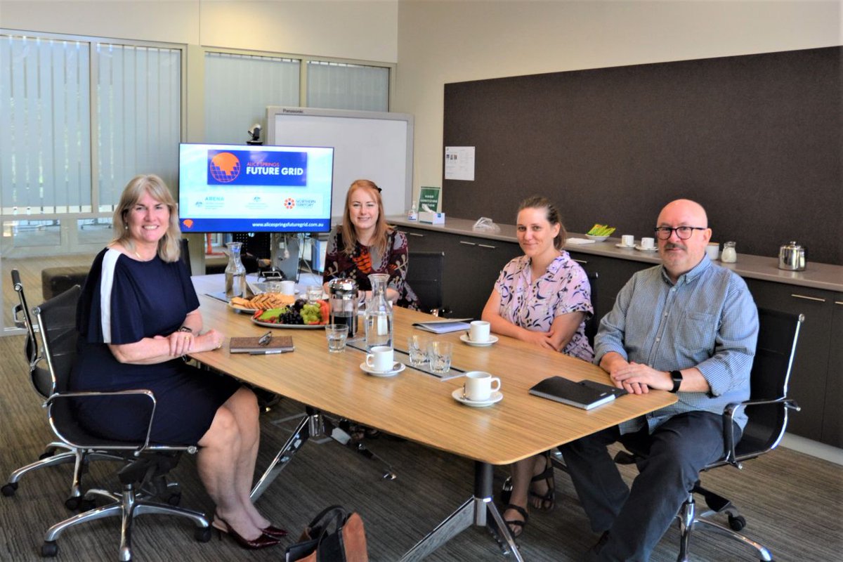 Intyalheme was thrilled to brief the NT Minister for #Renewables and Energy, the Hon. Eva Lawler, on the Alice Springs Future Grid project when she visited DKA today. 
Pic: Minister Lawler, #Intyalheme staff Andrea Johnston and Hannah Farrow, and DKA CEO Dr Dan Tyson <a href="/dka_connect/">DKA</a>