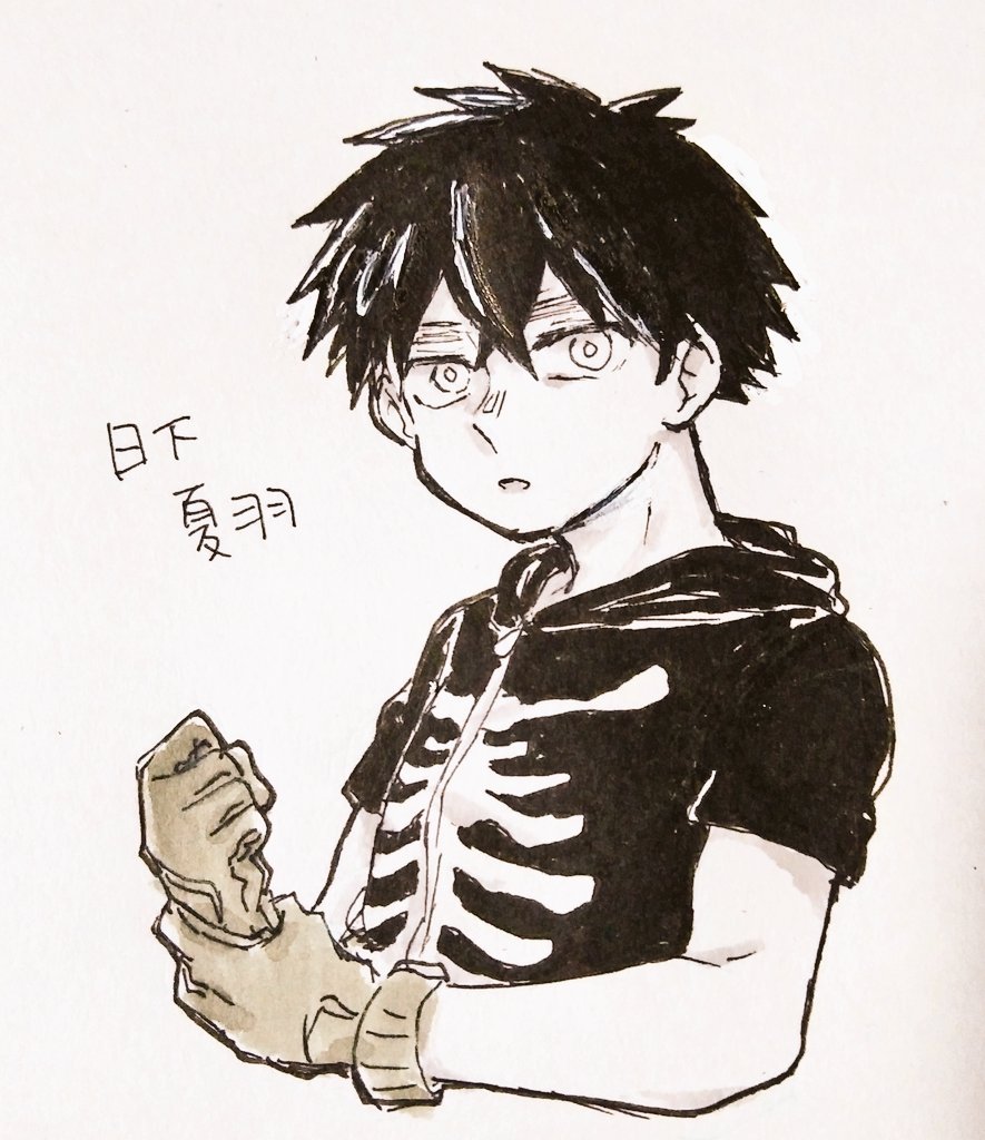 昨日シコシコ描いて写真だけ撮っといたかばねくゆ、黒ベタ苦手 