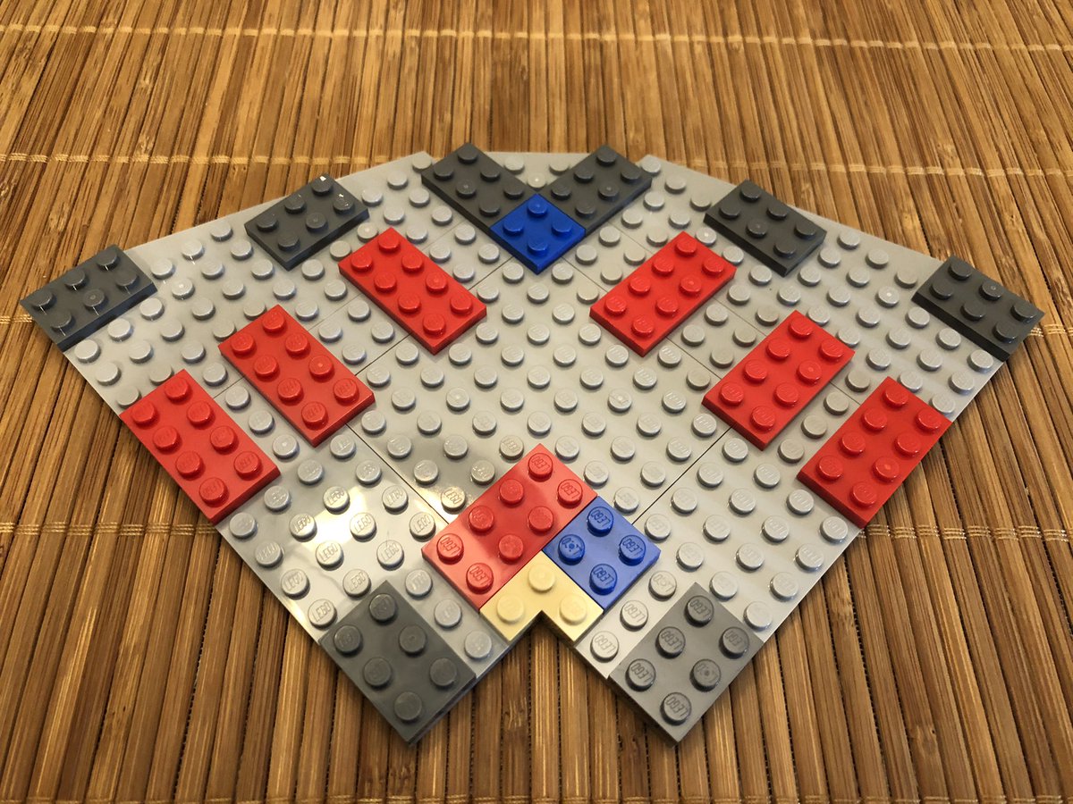 For the next level, there’s two very wide plate sections. Giant plates everywhere, and smaller ones for connection and support. This gives us 2 layers first...  #LEGO  