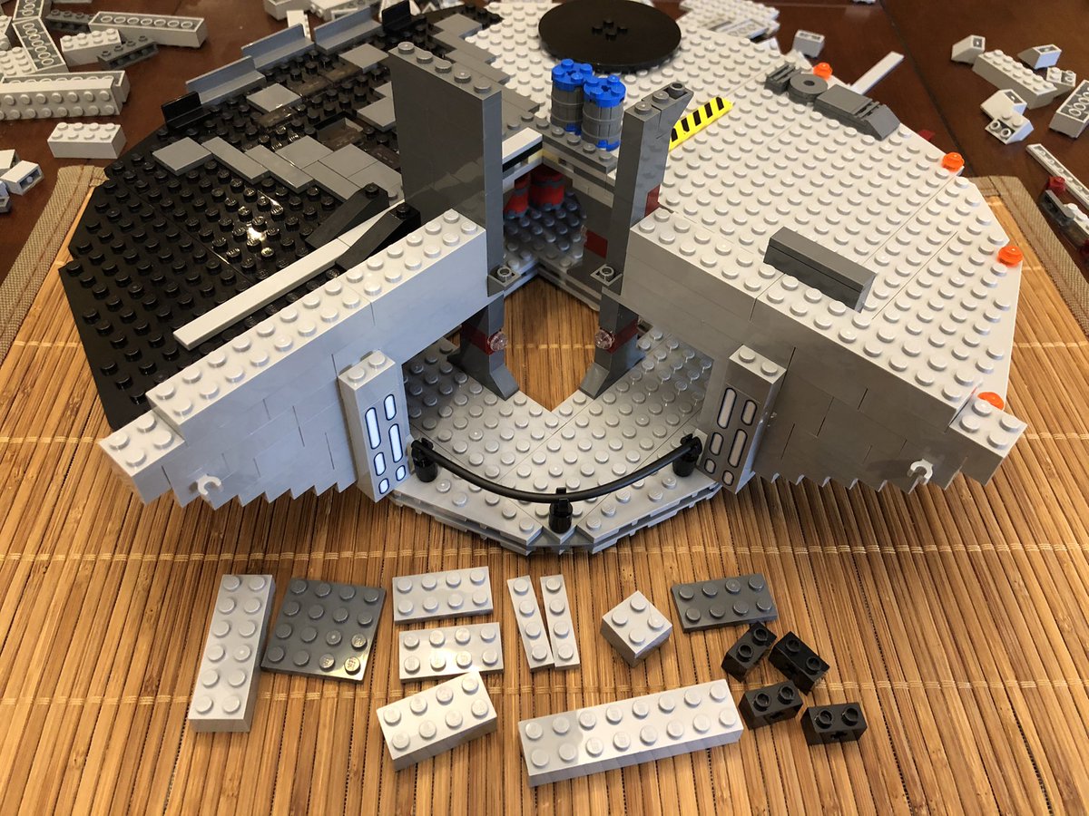 ...which go around the center. Then we start stacking, and stacking, and stacking...  #LEGO  