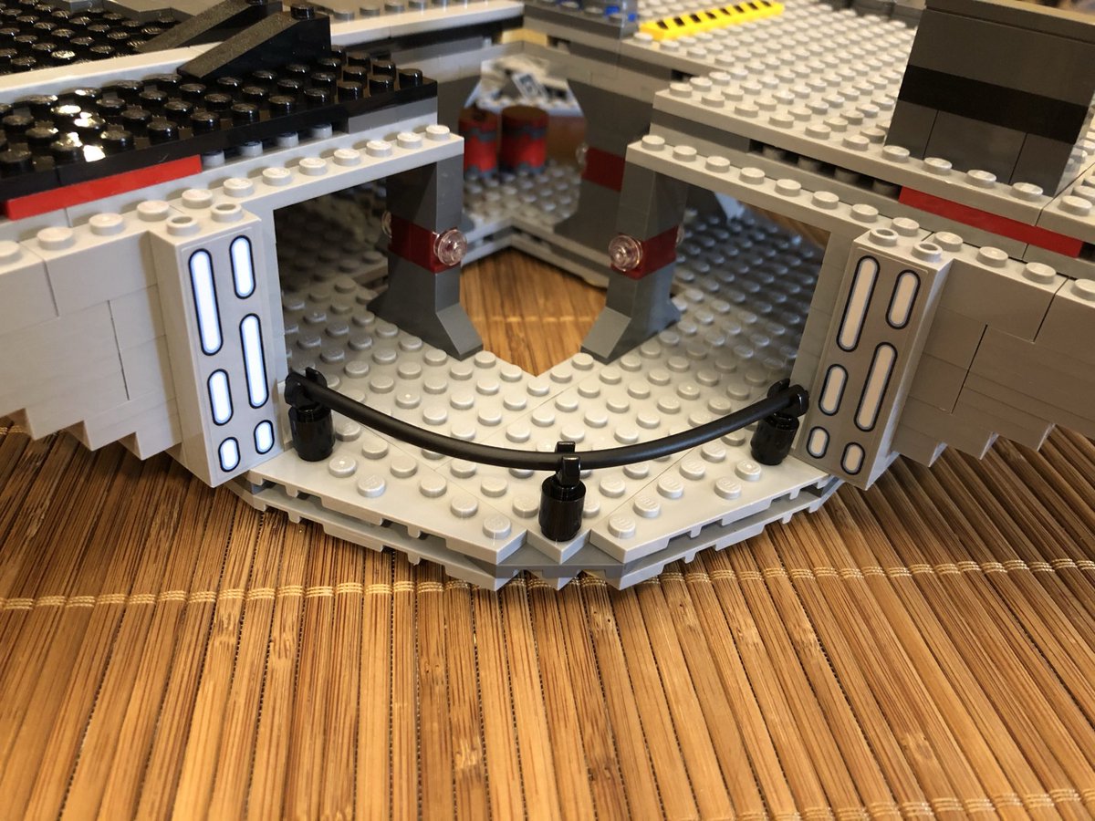 Here’s where it starts to get difficult to take photos, just due to the sheer size. One quadrant is left open and we start stacking layers. First are some power modules and a layer on top. Then we build some walls...  #LEGO  