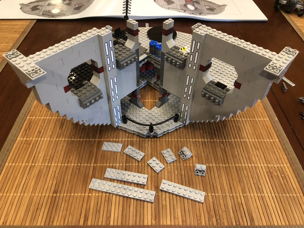 It just keeps getting taller. We’ve got 3 sections of power modules and we aren’t done yet, but we can see the support for the next level!  #LEGO  